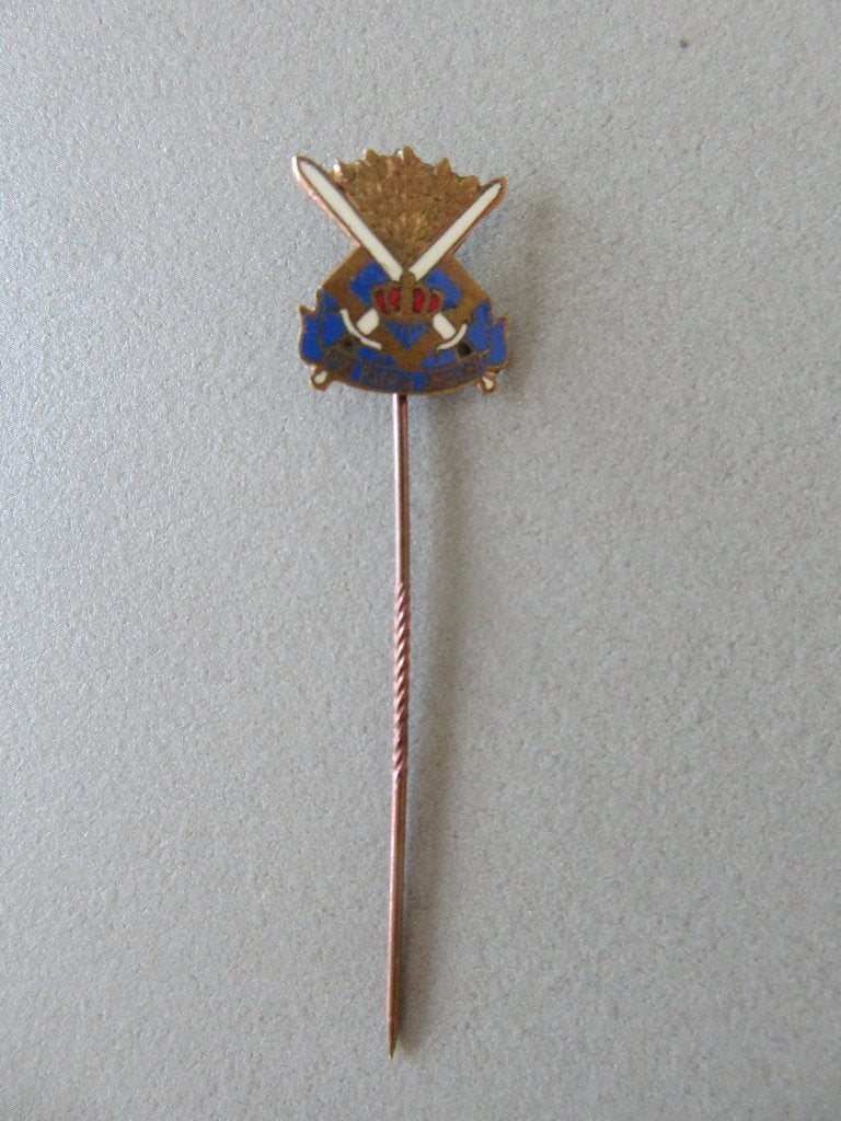 oude speld pin Pro Patria Crescunt Kon. kadettenschool Bel., Verzamelen, Ophalen of Verzenden, Overige soorten, Embleem of Badge