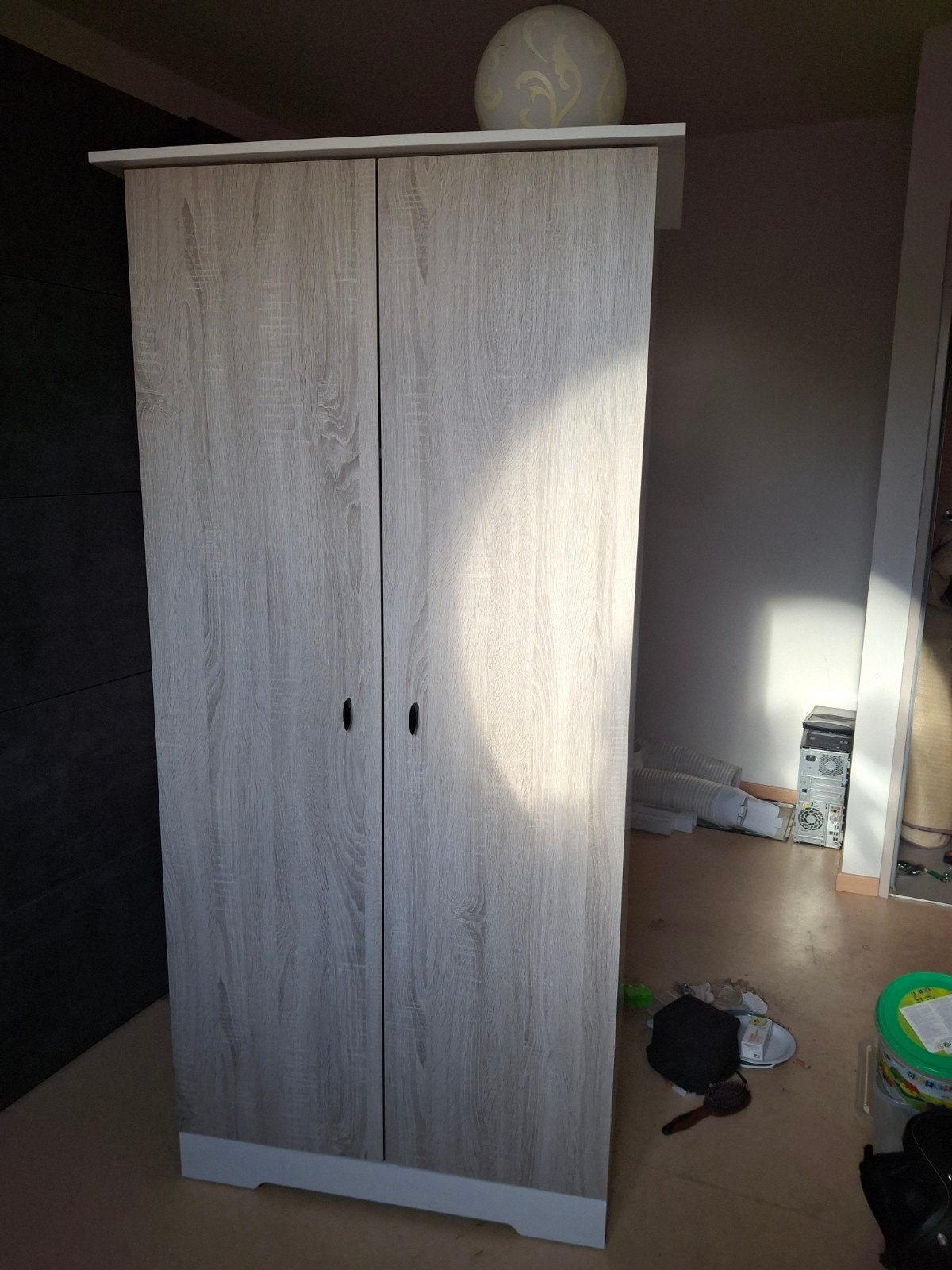 Interbaby kleerkast – grijs houtdecor – goede staat, Ophalen