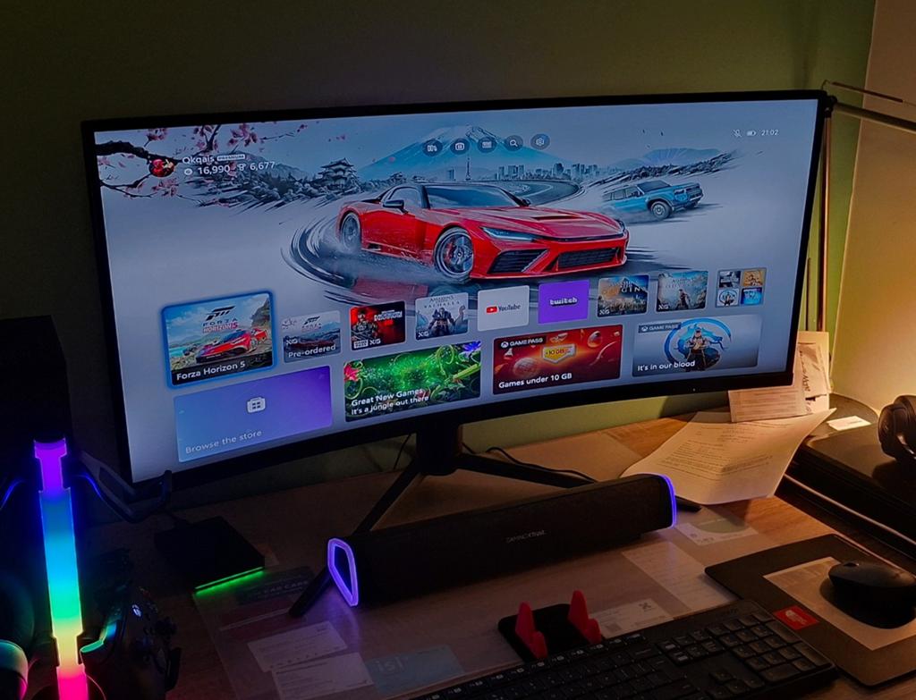 Gaming monitor curved 34 inches, Enlèvement, Comme neuf, Gaming