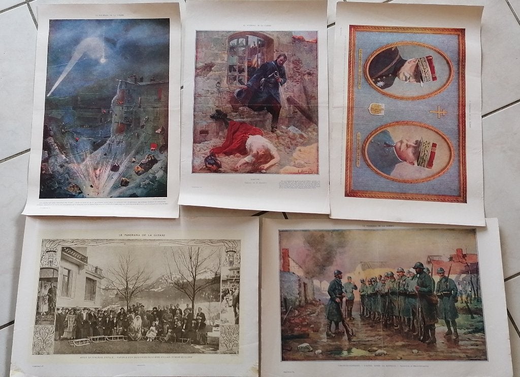Lot affiches militaire combats WW1 originaux, Collections, Envoi, Autres, Photo ou Poster