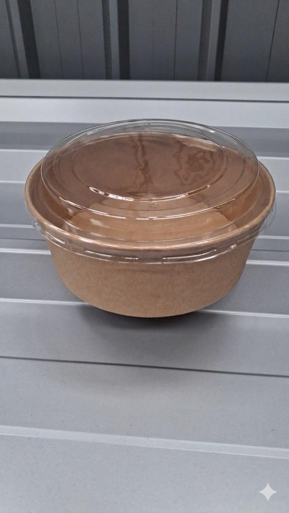 Lot de 600 Boîtes à Salade Kraft avec Couvercles