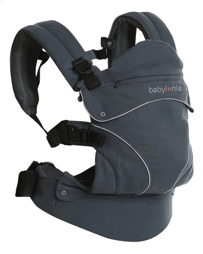 Porte-bébé combiné Babylonia Carriers Flexia Deep Grey, Enlèvement, Utilisé, Ventre