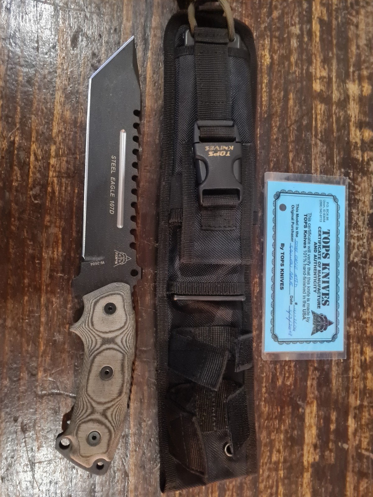 TOPS Knives Steel Eagle 107D (nieuw), Caravans en Kamperen, Ophalen of Verzenden, Nieuw