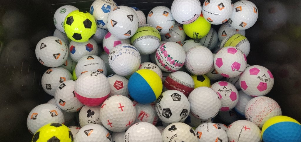 Golfballen met motief, Ophalen, Zo goed als nieuw, Bal(len), Overige merken