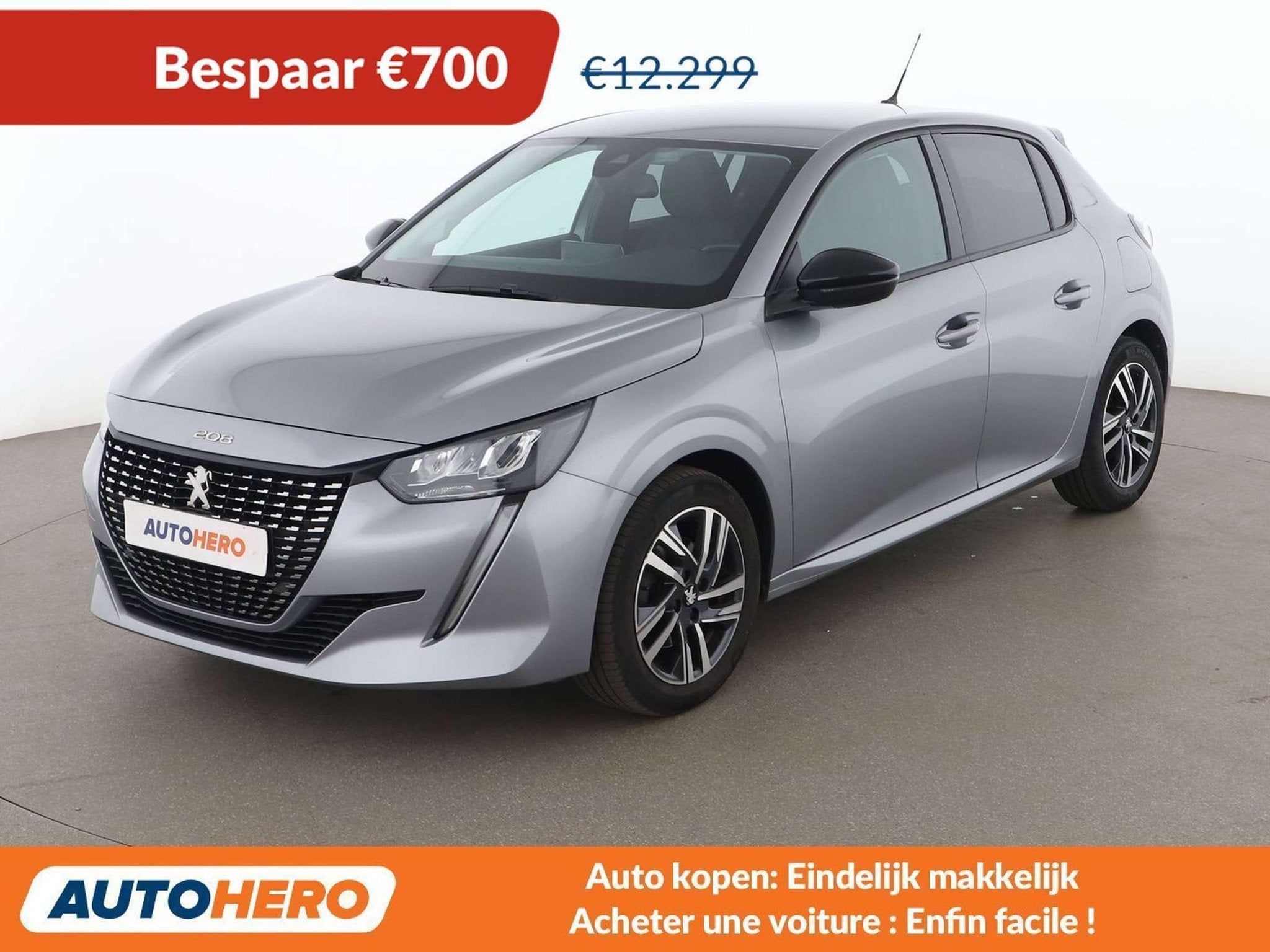 Peugeot 208 1.2 PureTech Allure, Argent ou Gris, Achat, Euro 6, 1165 kg