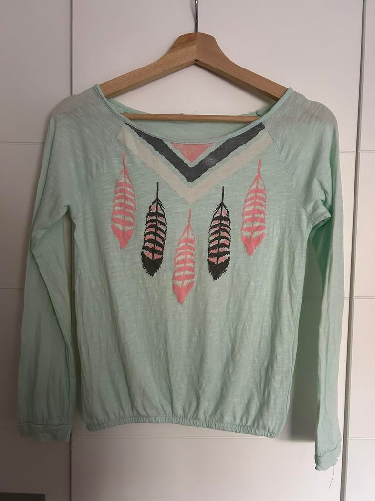 Mintgroen shirt maat 146/152, Enfants & Bébés, Vêtements enfant | Taille 146, Enlèvement ou Envoi, Comme neuf