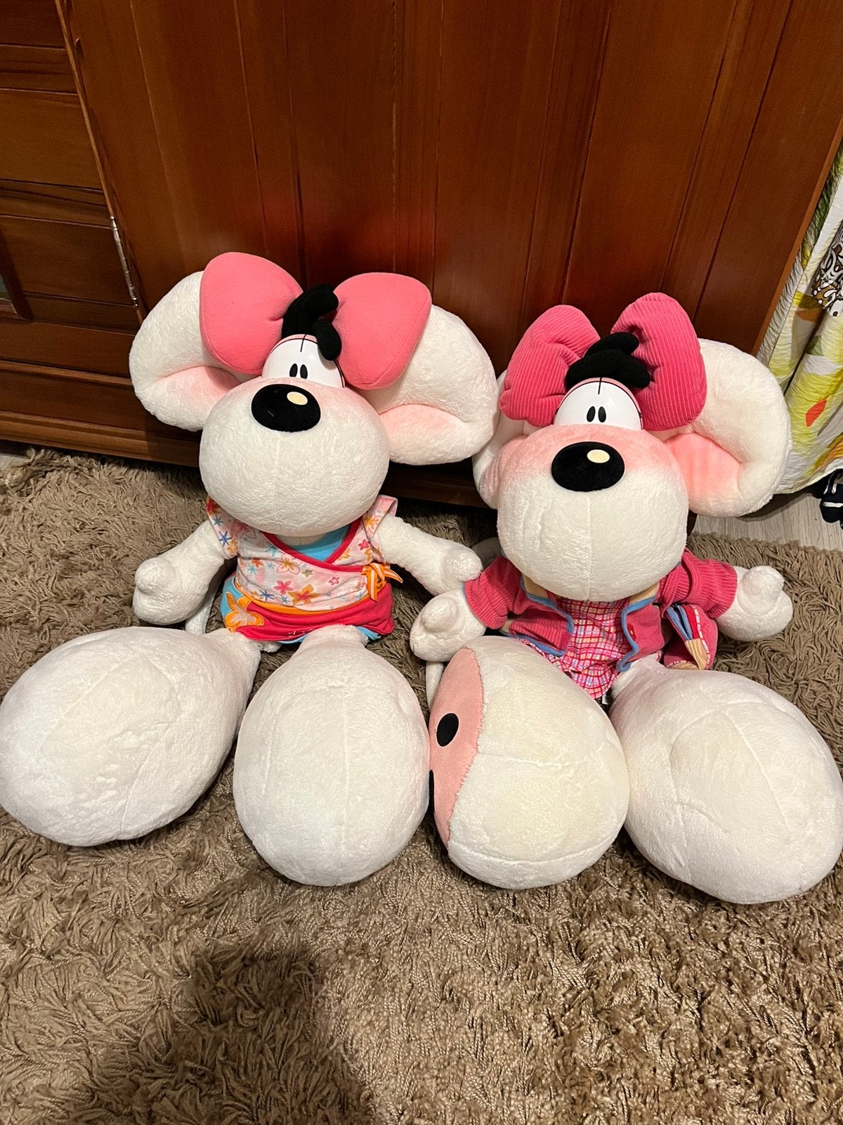 2 knuffels van Diddl, Enlèvement, Diddlina, Comme neuf, Peluche