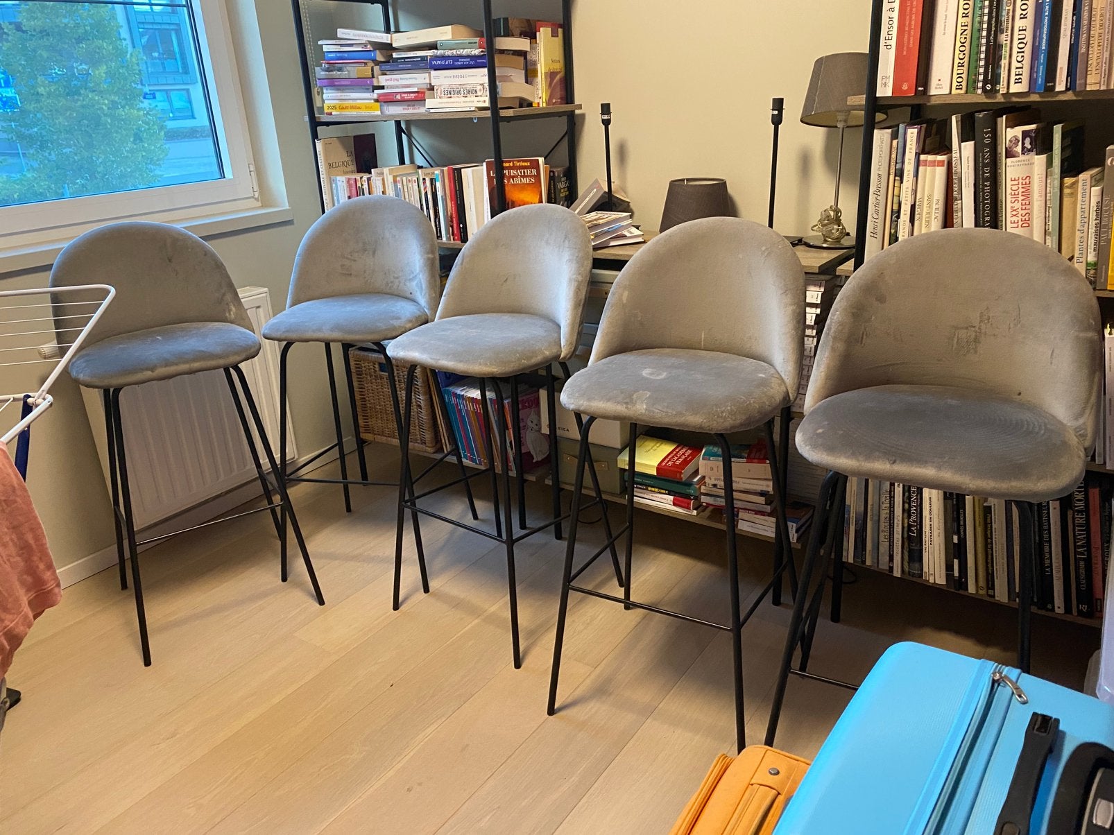 5 chaises de bar Jysk, Enlèvement, Utilisé