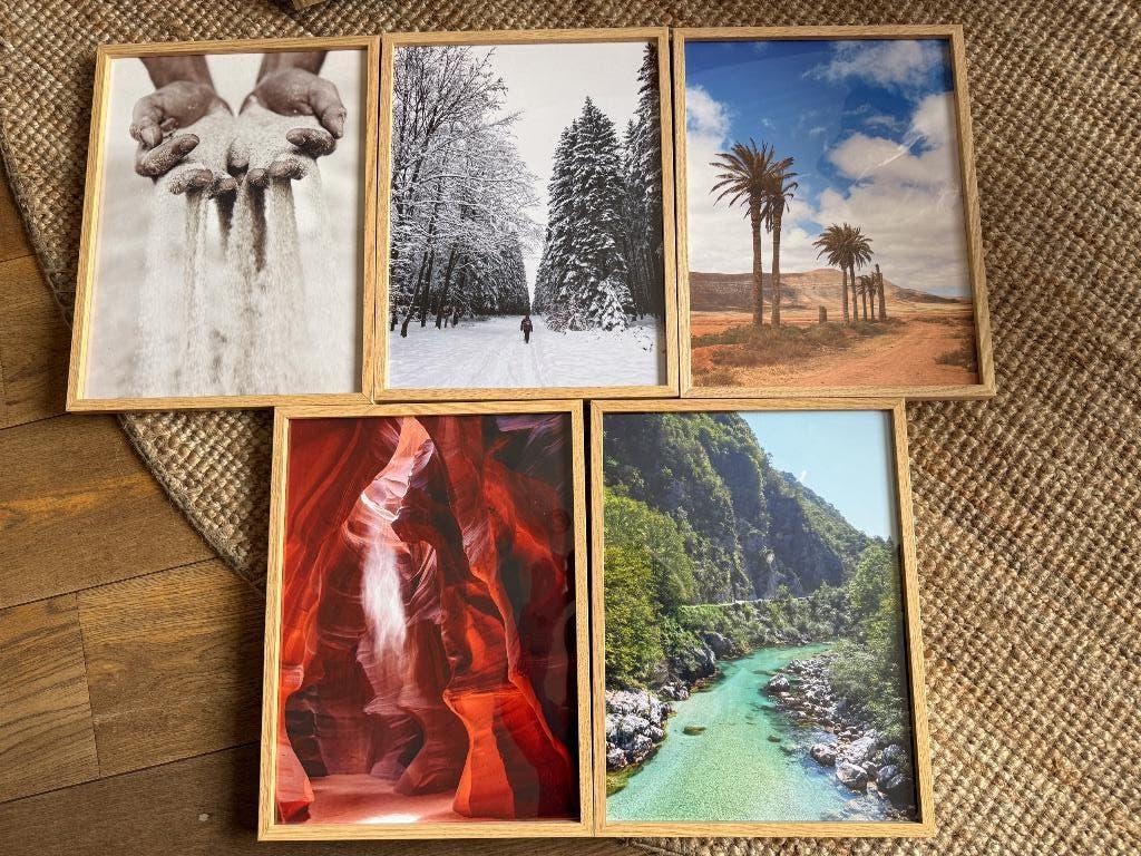 Eikhouten fotokaders, Audio, Tv en Foto, Fotografie | Fotolijsten, Ophalen, Zo goed als nieuw