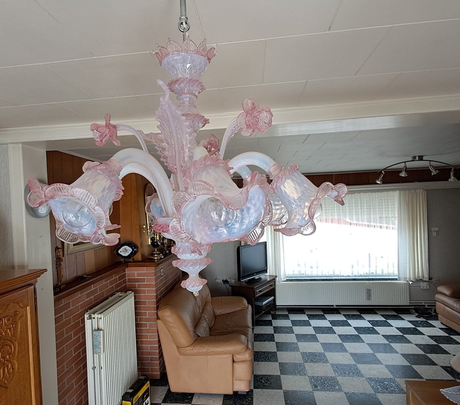 luster in venetiaans Glas, Ophalen, Zo goed als nieuw, Glas