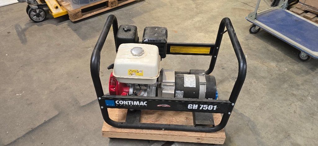 Contimac generator GH7501, Doe-het-zelf en Bouw, Ophalen, Zo goed als nieuw, 5 tot 10 kVA, Benzine