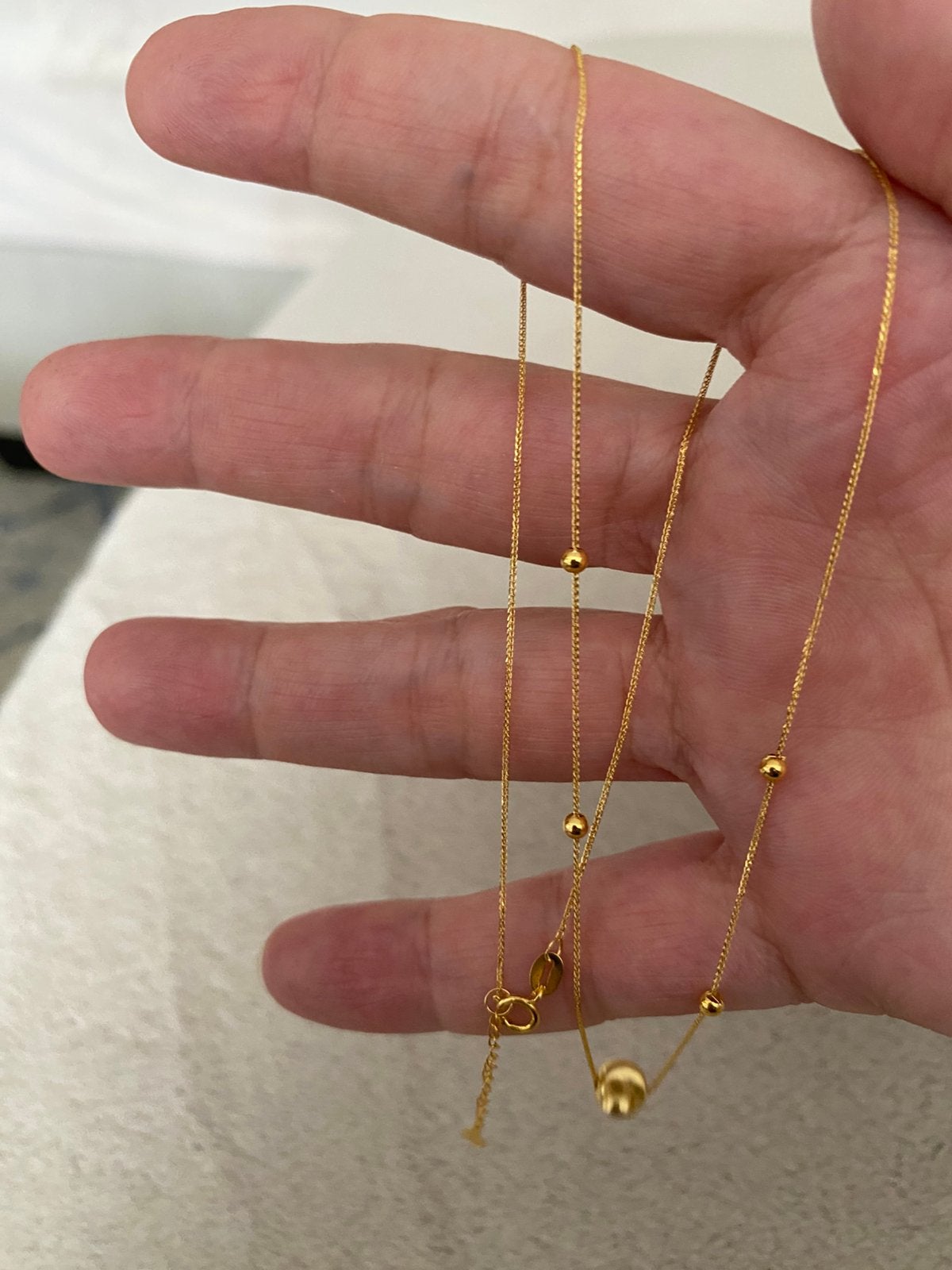 18k gouden halsketting, Ophalen, Zo goed als nieuw, Goud, Goud