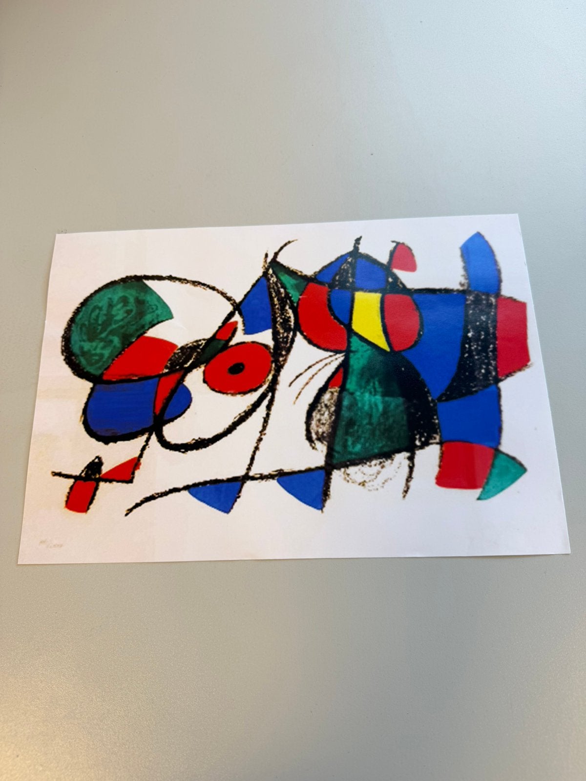 Impression d'art Joan Miró Style lithographie 30x21, Antiquités & Art, Enlèvement ou Envoi, Lithographie