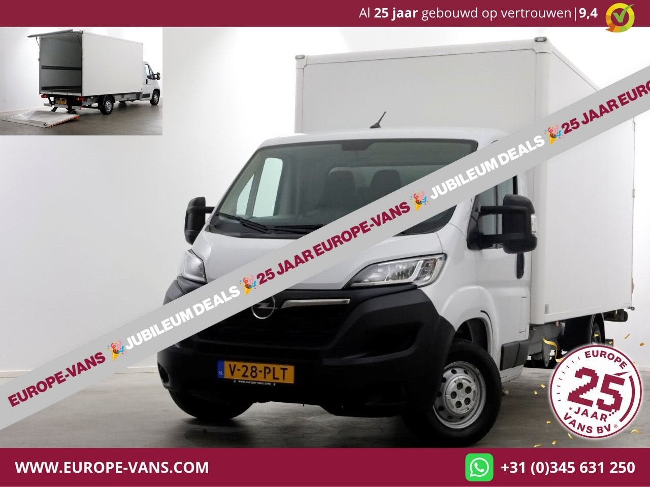 Opel Movano 2.2D 140pk Bakwagen met laadklep 1.060kg laadver, Wit, Bedrijf, Electronic Stability Program (ESP), Onderhoudsboekje