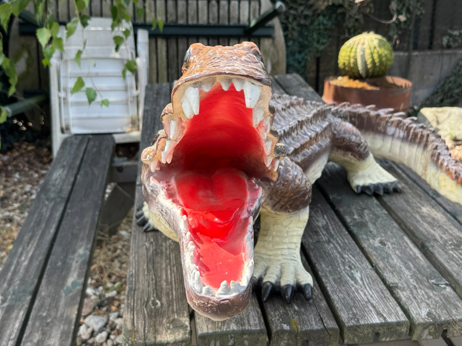 Groot decoratie beeld Krokodil XL, Verzamelen, Ophalen, Gebruikt, Dier