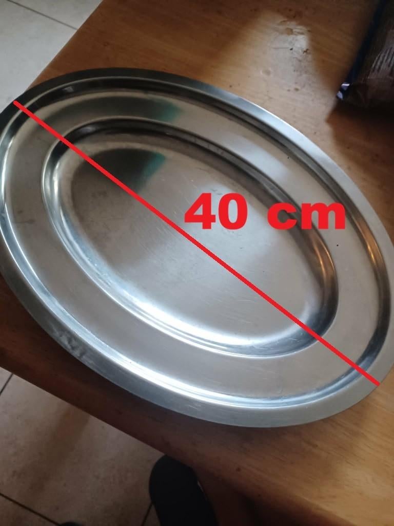 Ovaal Inox schotel, Huis en Inrichting, Ophalen, Gebruikt