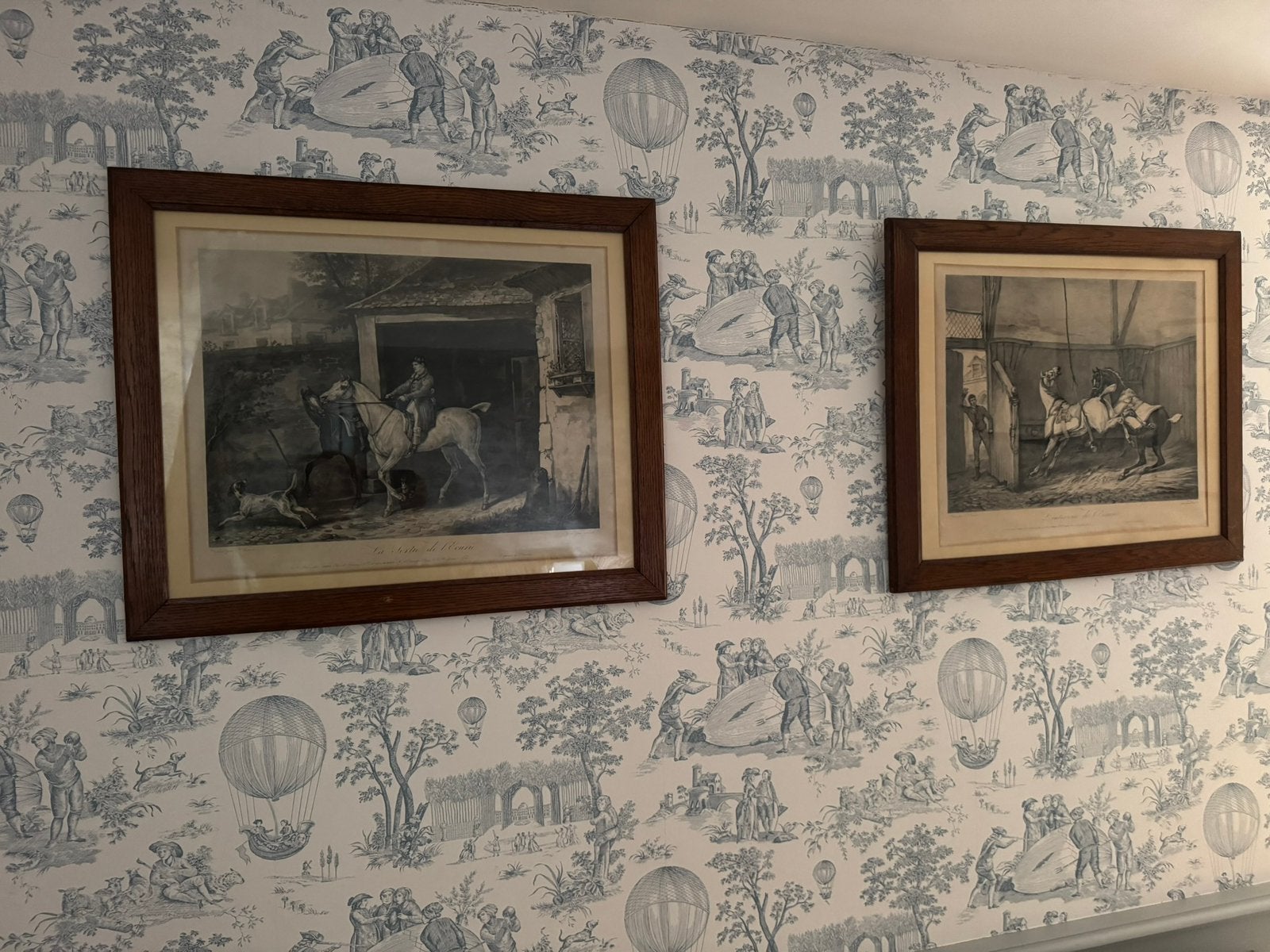4 antieke paardenprenten – Carle Vernet / Jazet – 19e eeuw, Ophalen, Ingelijst, Papier