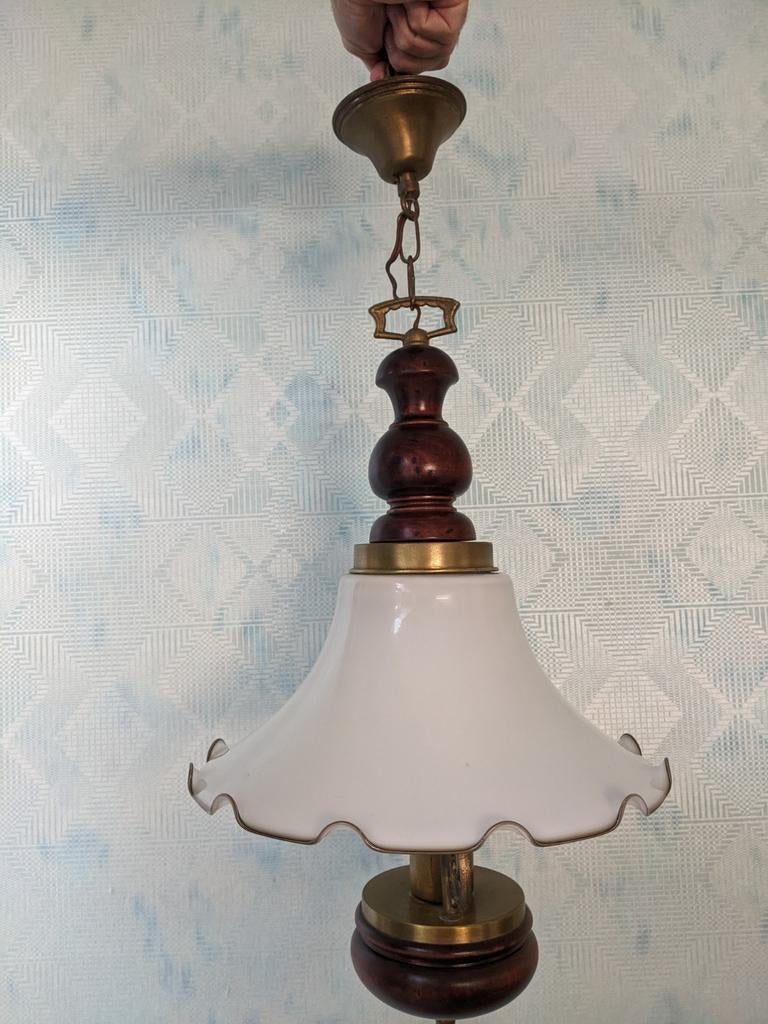 Antieken hanglamp/kroonluchter quinquet - goede staat, Antiquités & Art, Enlèvement