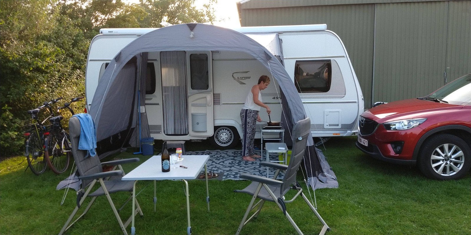 Voortent ventura basic x large, Ophalen