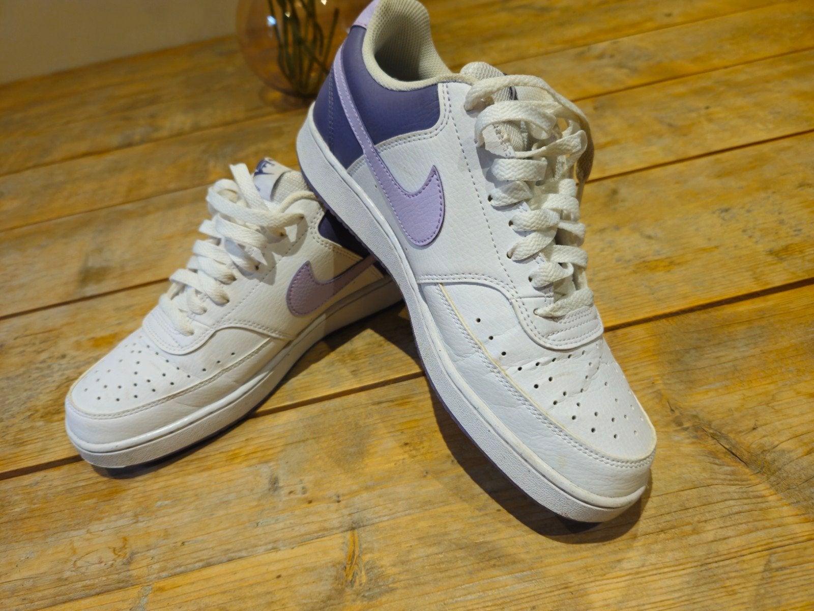 Nike Court Vision Low Next Nature - Violet/Blanc - Taille 41, Enlèvement ou Envoi, Blanc, Sneakers et Baskets