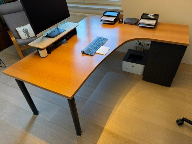 Bureau, Huis en Inrichting, Bureaus, Ophalen, Gebruikt, 120 cm, 180 cm