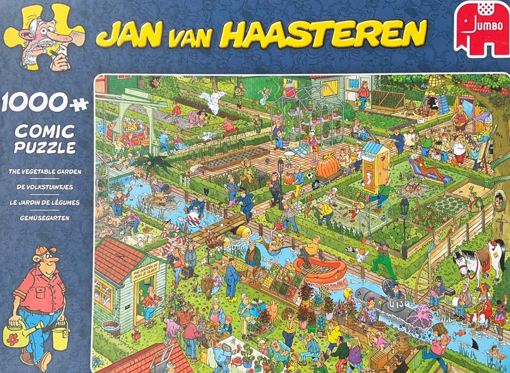 Jan van Haasteren - de volkstuintjes - 1000 stuks, Hobby & Loisirs créatifs, Sport cérébral & Puzzles, Enlèvement, 500 à 1500 pièces
