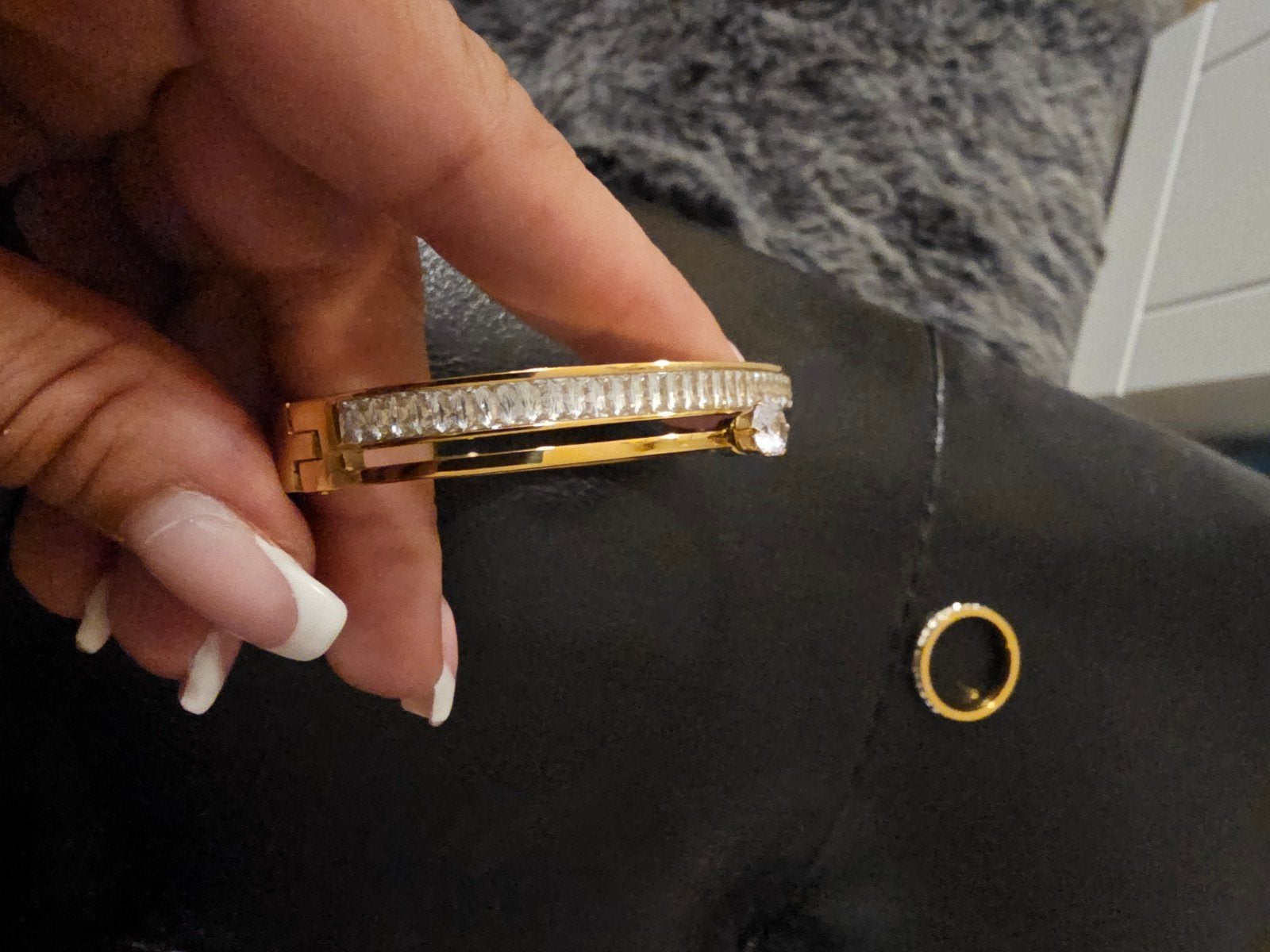 Ensemble de bijoux élégant - Bracelet et bague - Doré avec g, Bijoux, Sacs & Beauté, Bracelets, Envoi