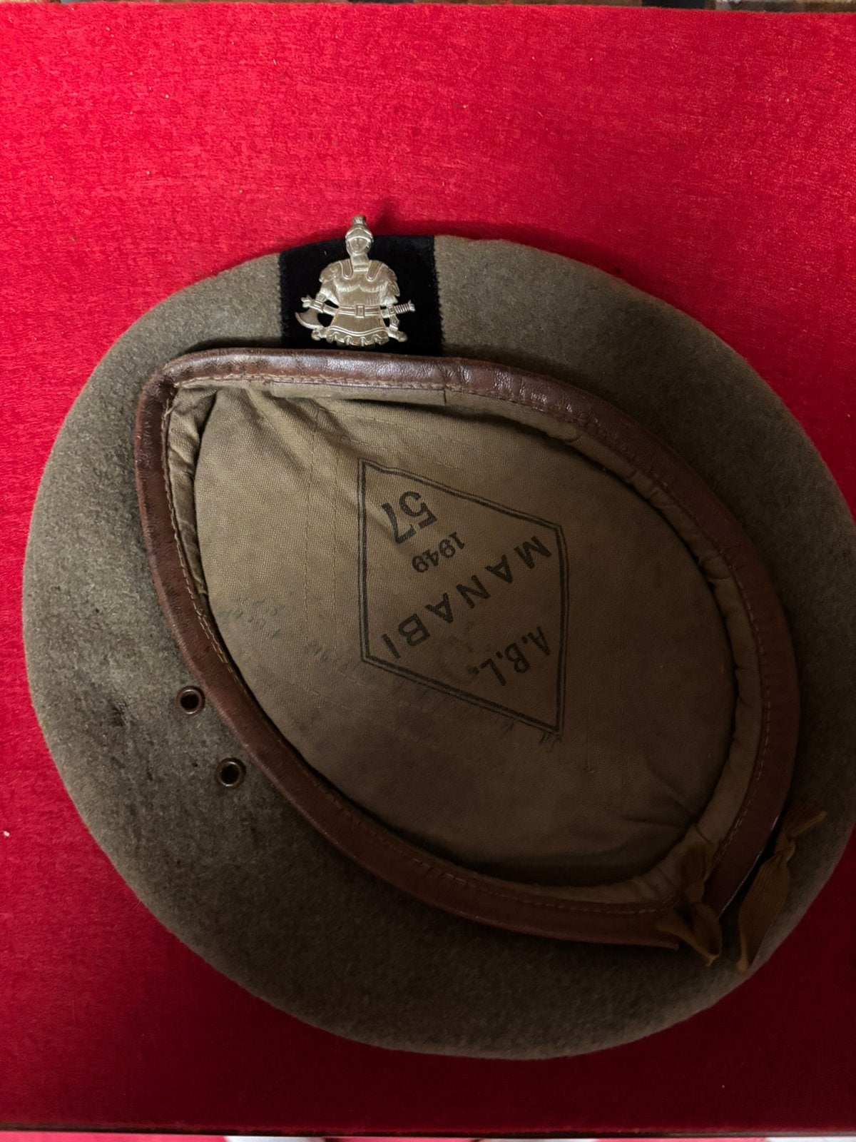Genie baret A.B.L 1949, Verzamelen, Militaria | Algemeen, Ophalen of Verzenden, Landmacht, Kleding of Schoenen
