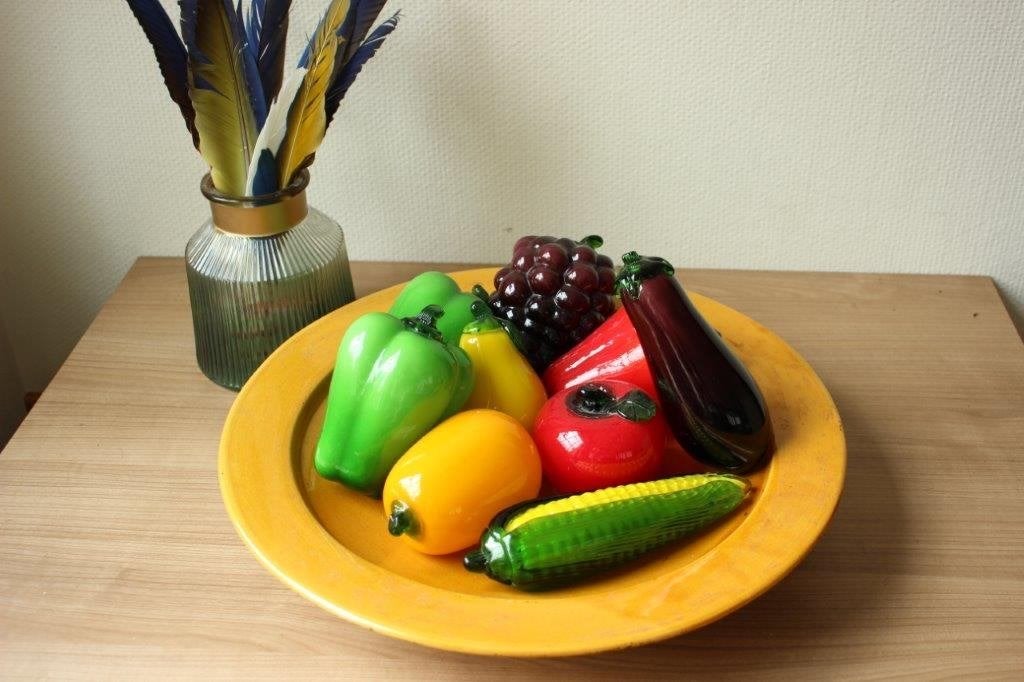 Glazen fruit- en groenten Murano stijl, Ophalen