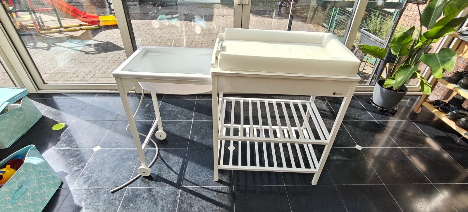 Verschoningstafel met bad, Kinderen en Baby's, Ophalen, Gebruikt, Overige merken, Standaard