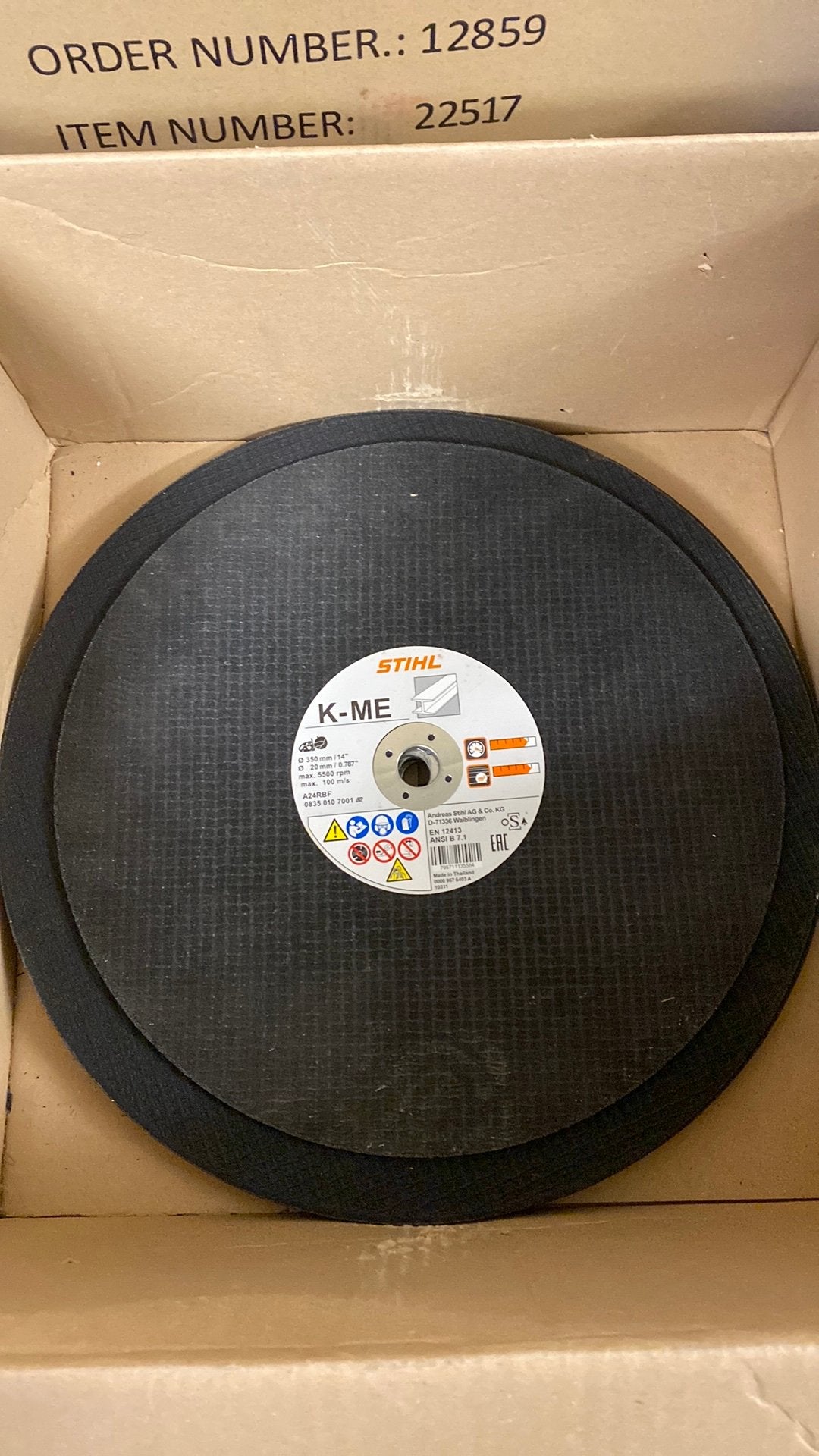 Disques à tronçonner en métal (6 PIÈCES), Enlèvement