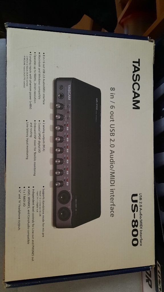 Tascam US-800 USB Audio/MIDI interface, Muziek en Instrumenten, Midi-apparatuur, Ophalen of Verzenden, Zo goed als nieuw