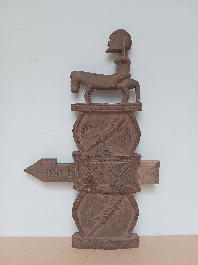 Grande serrure Dogon du Mali (Afrique), Antiquités & Art, Art | Art non-occidental, Afrique, Sculpture sur bois, Brun, Bois