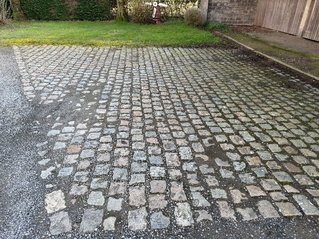 Grote partij kasseien (325 m²) – oude Belgische porfier, Ophalen, Gebruikt, Overige typen, Natuursteen