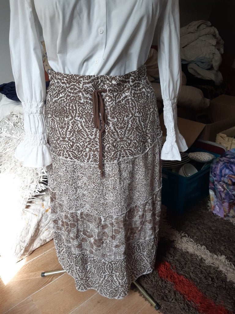 Jupe midi coton - Street One taille 40, Kleding | Dames, Rokken, Ophalen of Verzenden, Wit
