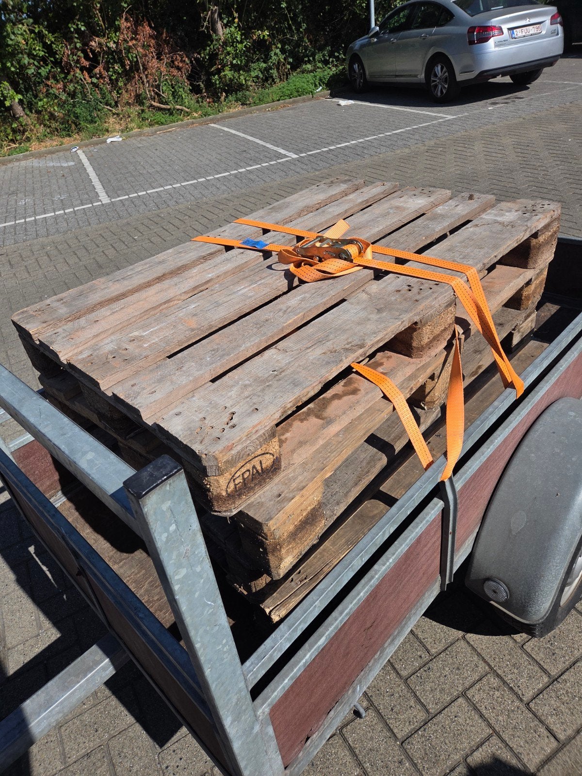 europallet 4 stuks, Doe-het-zelf en Bouw, Hout en Planken, Ophalen