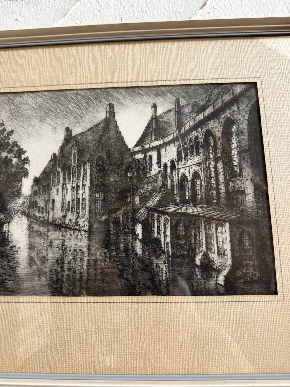 Architectonische ets, Antiek en Kunst, Kunst | Etsen en Gravures, Ophalen, Ets