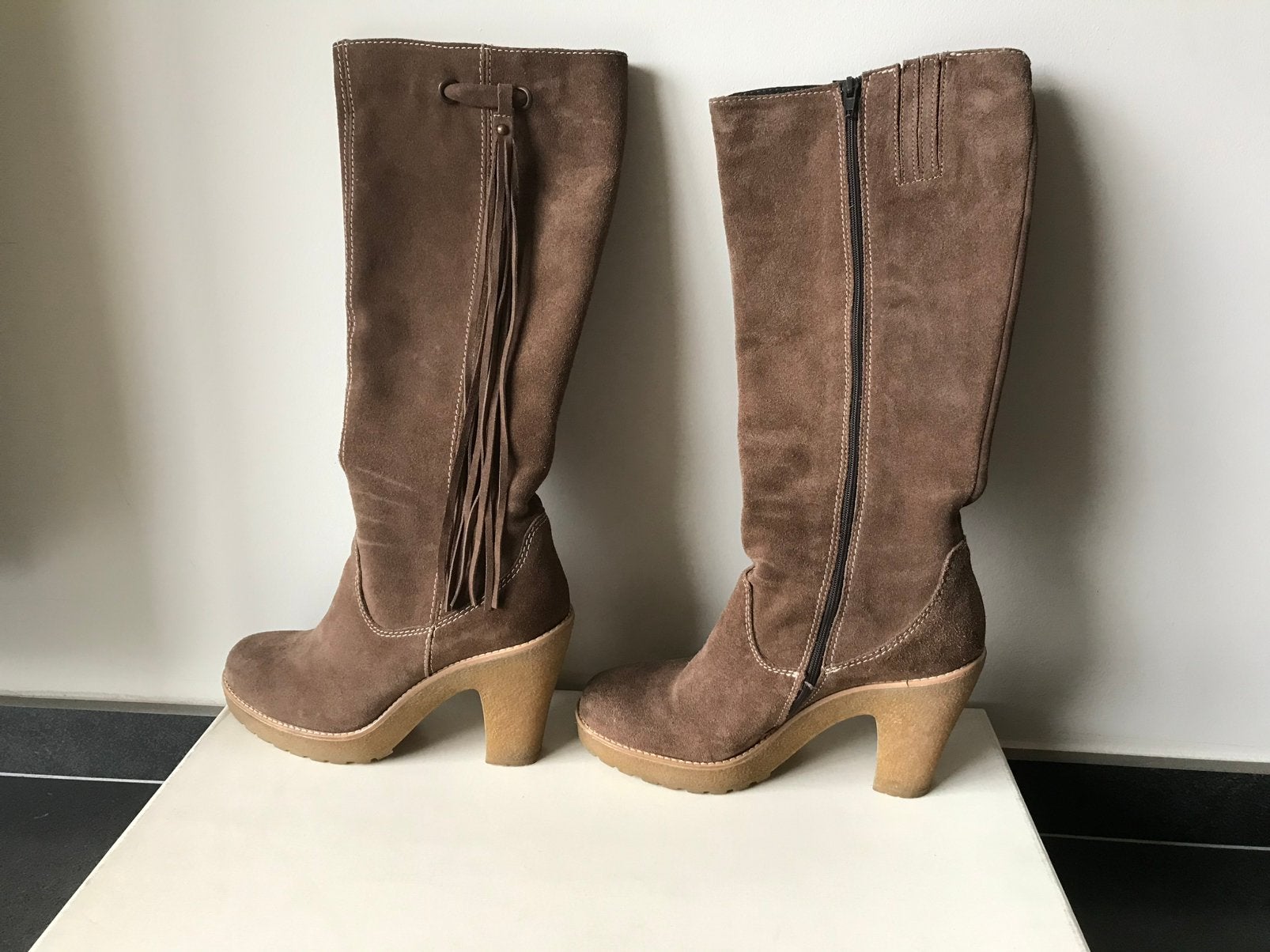 Bottes taille 41, Enlèvement ou Envoi, Comme neuf, Brun, Bottes hautes