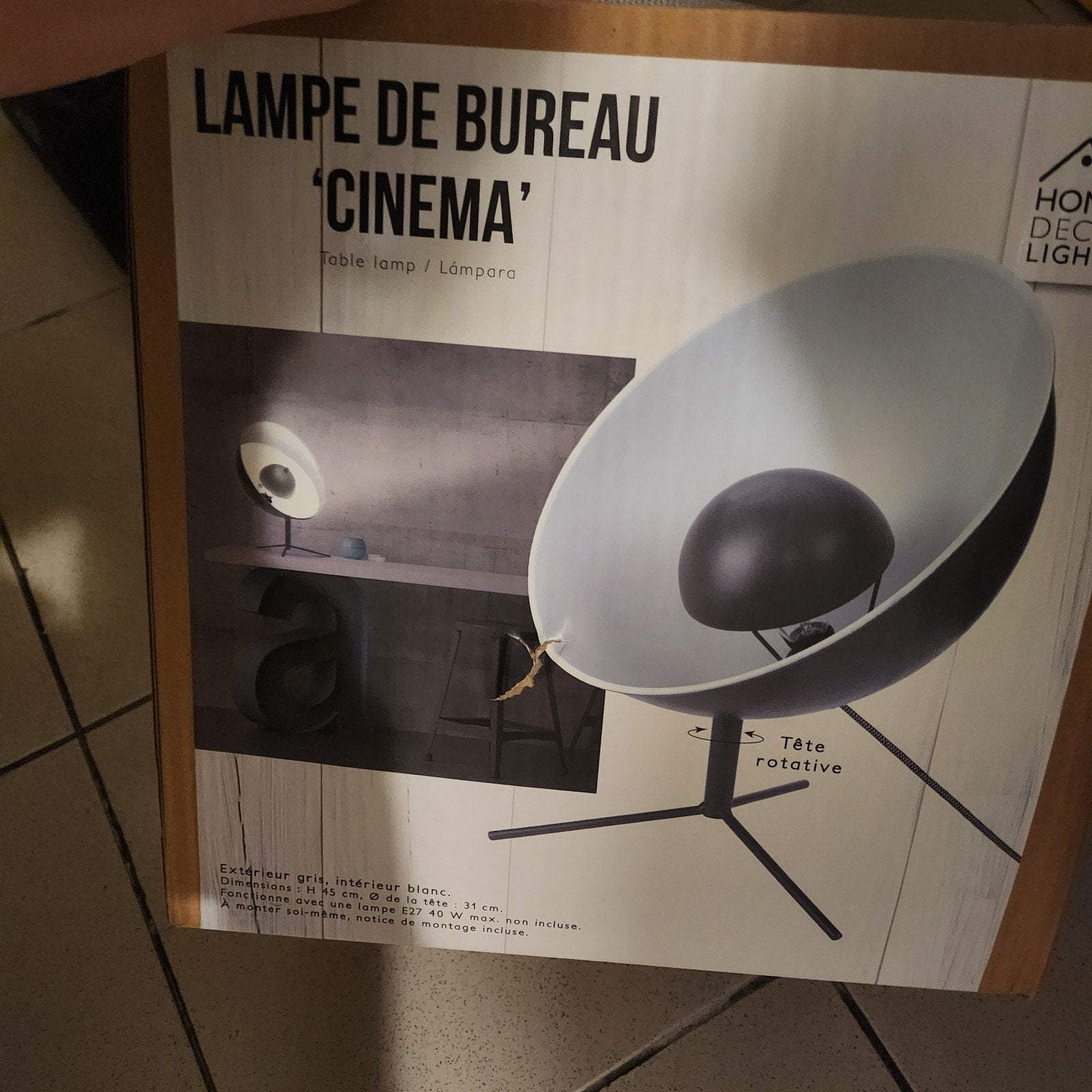 lampe de bureau cinema, Maison & Meubles, Enlèvement, Lampe de bureau