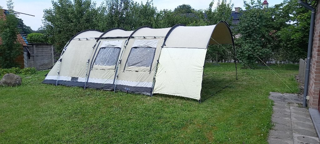 grote katoenen tunneltent outwell bear lake 6, Enlèvement, Utilisé, Jusqu'à 6