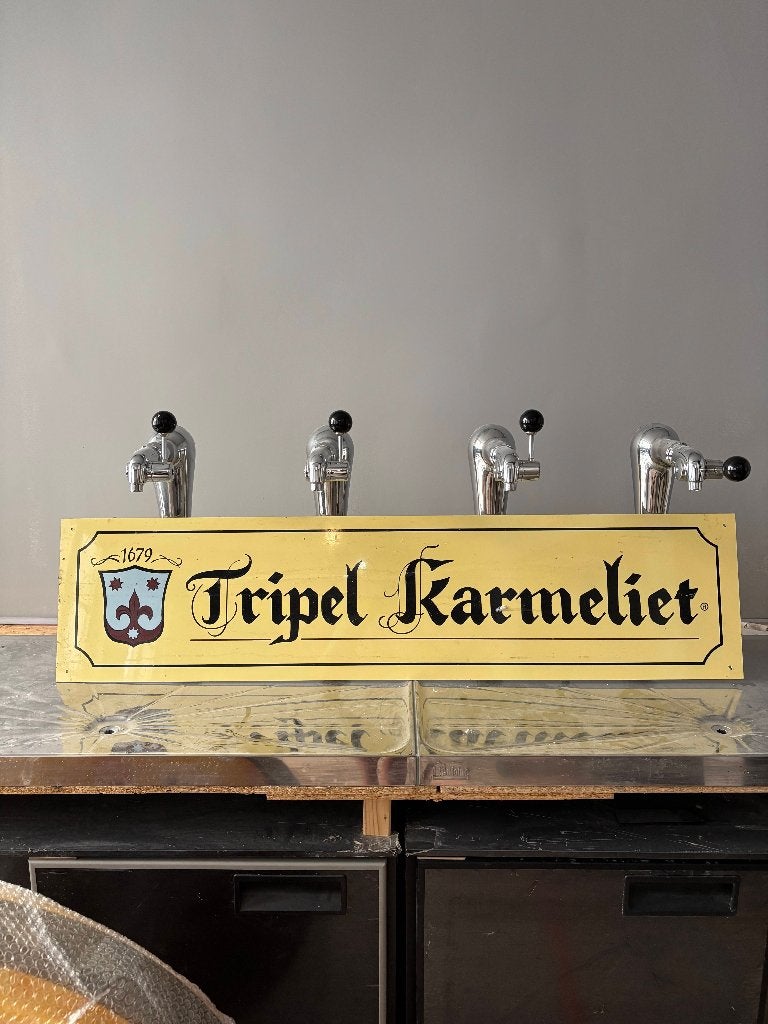 Grande plaque Tripel Karmeliet – déco de bar, Panneau publicitaire, N/a, N/a, Enlèvement