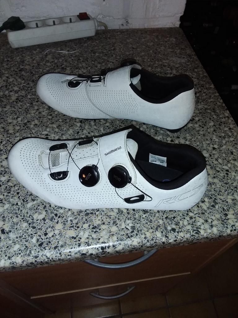 Chaussure shimano rc7 blanche pointure 45, Enlèvement