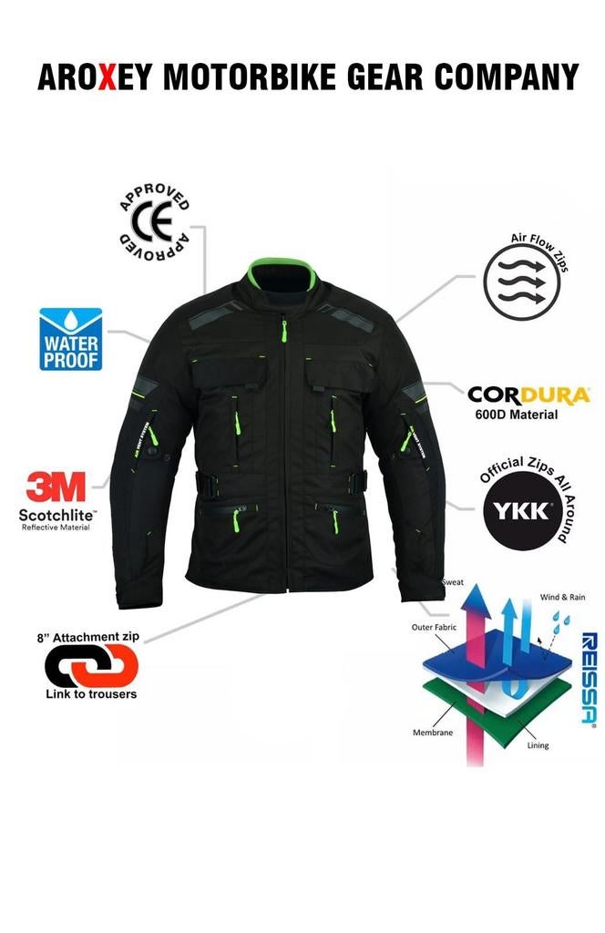 Veste de Moto textile cordura 600D neuf cE protecter, Envoi, Neuf, avec ticket, Manteau | tissu