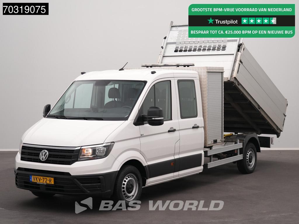 Volkswagen Crafter 140pk Kipper Dubbel Cabine met Kist Trekh, Auto's, Bestelwagens en Lichte vracht, Gebruikt, Euro 6, 4 cilinders