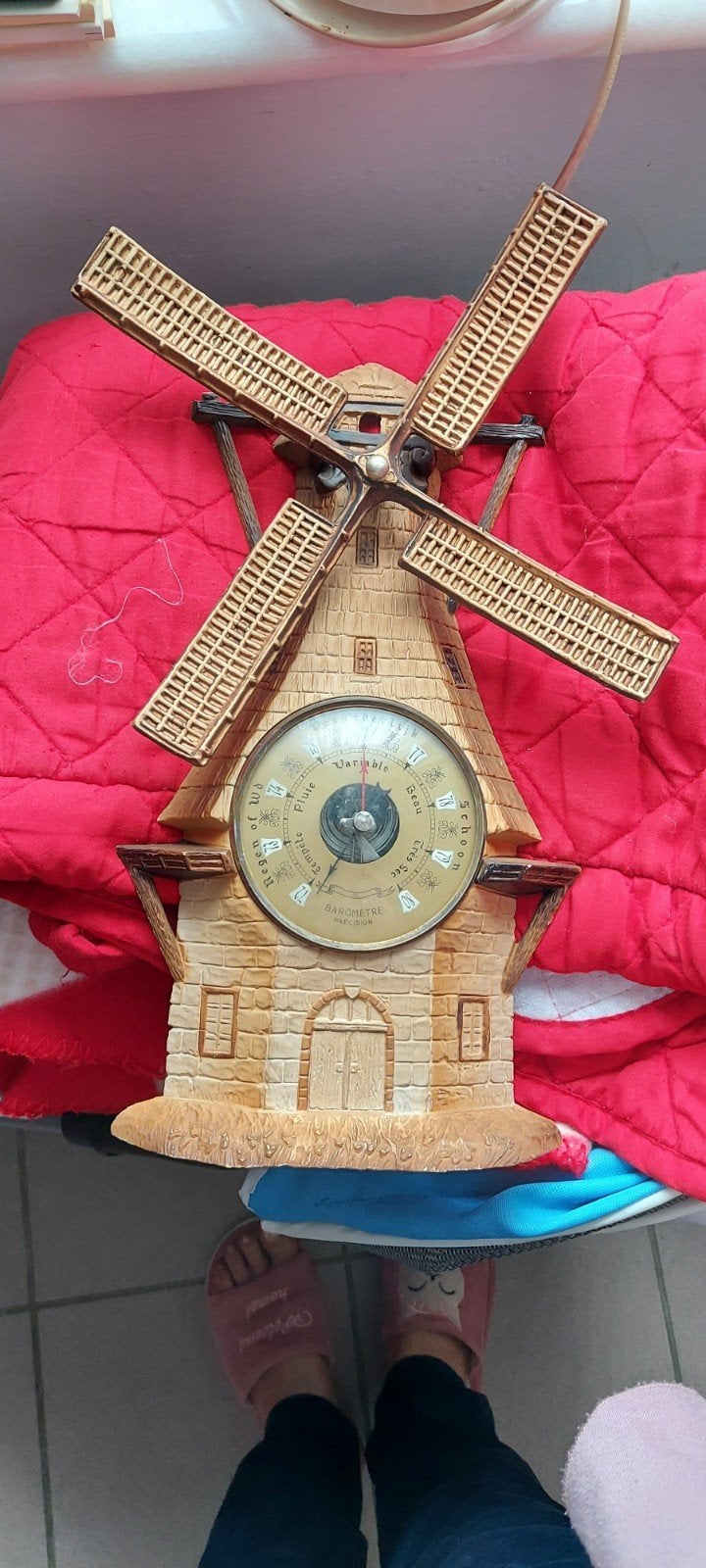 moulin 38cm baromètre ne va pas, Audio, Tv en Foto, Ophalen of Verzenden, Barometer