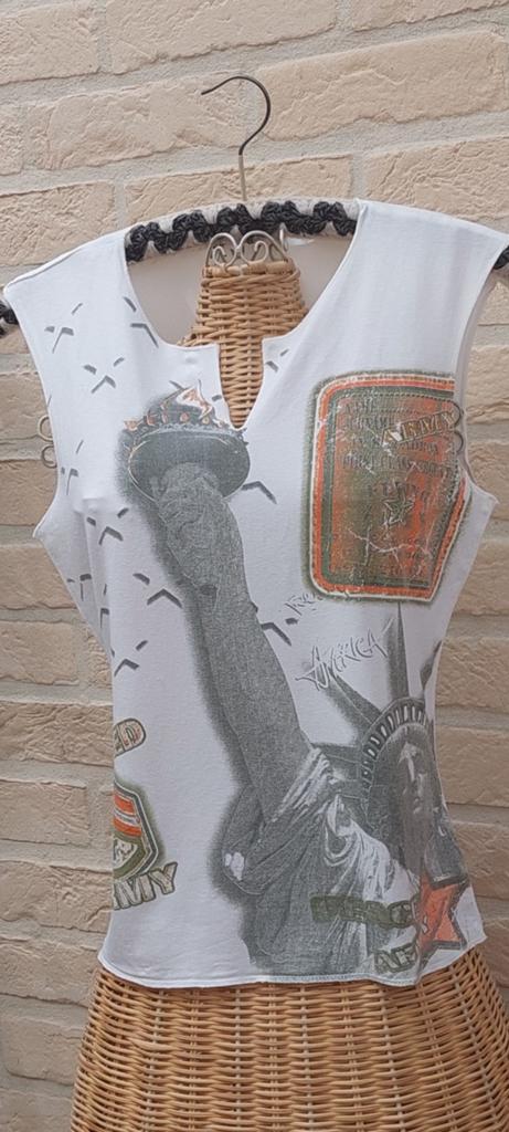 T shirt maat 38 45cm van oksel tot oksel, Kleding | Dames, Topjes, Maat 38/40 (M), Only, Wit, Ophalen of Verzenden