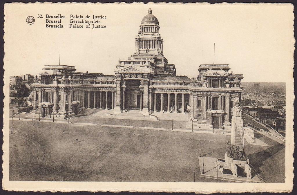1950 - BELGIQUE - Bruxelles : Palais de justice + BRUXELLES, Envoi, 1940 à 1960, Affranchie, Bruxelles (Capitale)
