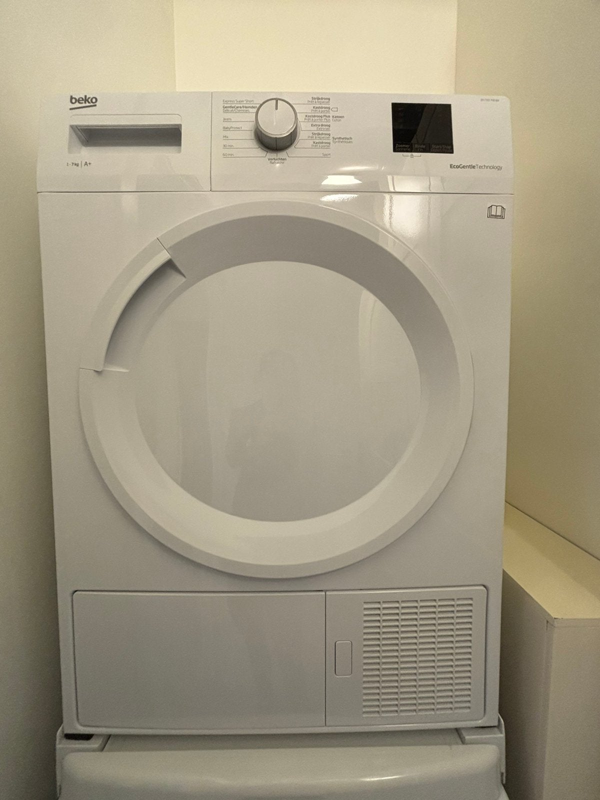 Beko A+ warmtepompdroger van 7 kg (uitstekende staat), Ophalen, Zo goed als nieuw