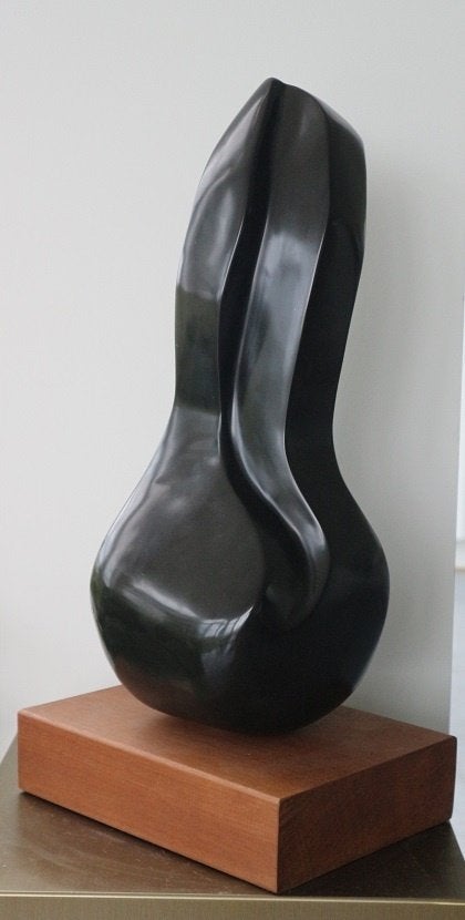 Cis VAN PEER, Schaduwkind, Pierre ou céramique, Abstrait, Enlèvement, Noir