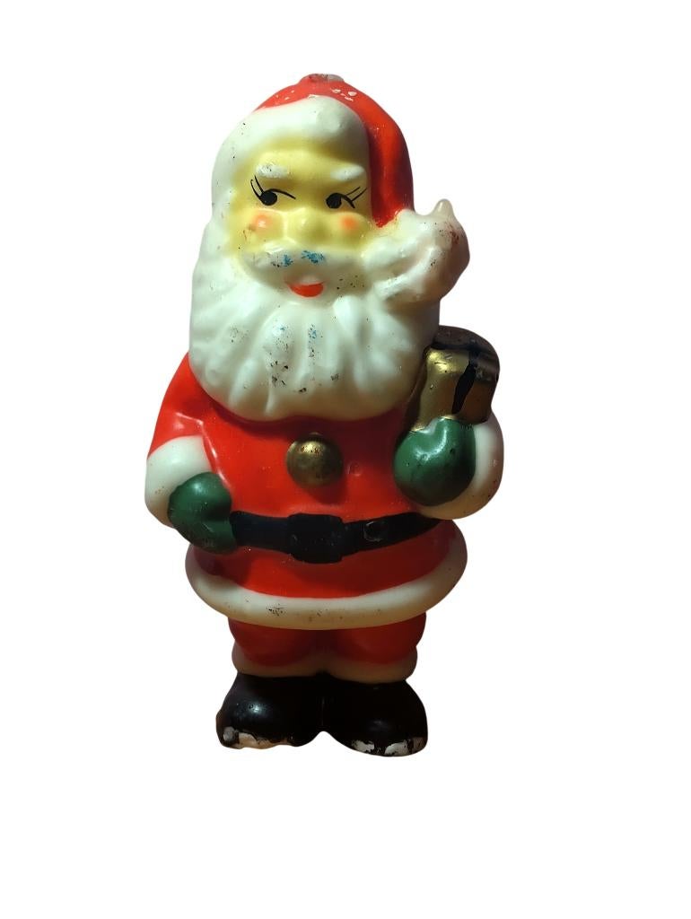 Bougie de Noël père Noël H 19cm vintage année 60-70, Antiquités & Art, Enlèvement, Autres matériaux